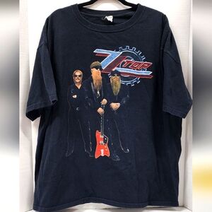 ZZ Top Hollywood Blues Tour T Shirt Size XL 2007 Tour Dates on Back Double Sided